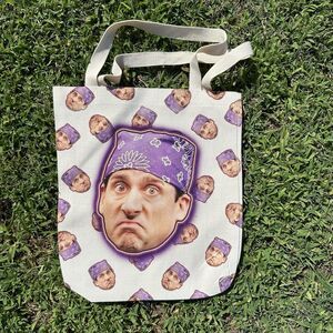 The Office Prison Mike Tote Bag‎ Steve Carell Dwight TV Show Canvas School Beach